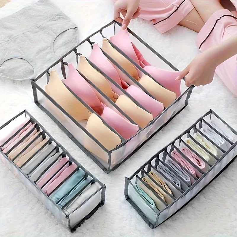 Kit 3 pieces Bra Drawer Organizer Bra Foldable Storage Box Divider Underpants Wardrobe Home